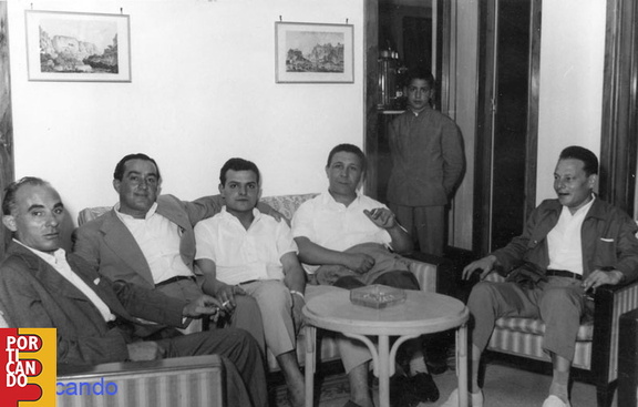 1960 circa Antonio Melone con Luigi Consalvo e  Mant├¼ciotto