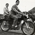 1956 Nino D'Antonio e un Rispoli sul Benelli  Leoncino 125