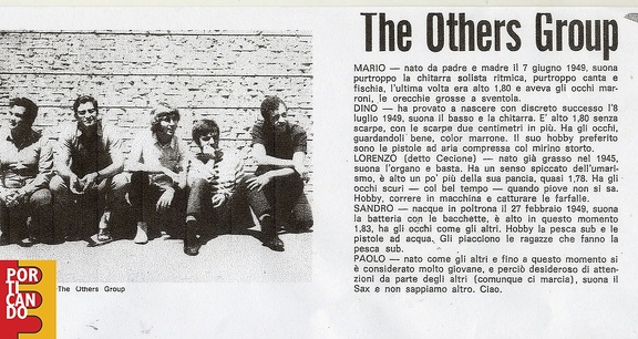 1967 circa THE OTHERS GRUP di Paolo Angelini