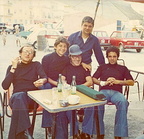 1974 Tournee in Sicilia di Mario Pagano con Mario Abbate da sinistra Ferdinando Patrizio Tullio Mario Mimmo