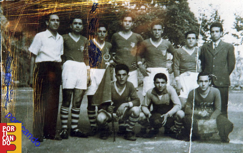 1952 squadra calcio Mario Trezza Ciro Di Giuseppe Gerardo Ugo Peppino Salvatore Mario Antonio Tullio Giovanni