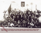 1950 circa foto ufficiale con il vescovo Marchesani Don Amedeo Attanasio Diego Criscuolo  Guido Guarino Giuseppe Caiazza etc