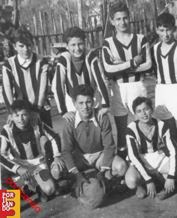 1953 circa squadra calcio Morgera Raimondi Avallone Senatore