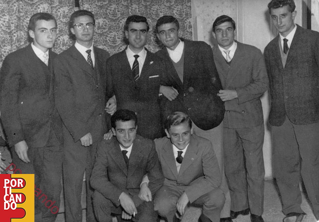 1965 circa  al matrimonio di Ippolito Lambiase F.Gravagnuolo G.Raimondi G.Avallone E.Senatore E.Baldi A.Siviglia
