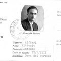 1946 tessera di riconoscimento di Vittorio Alfieri