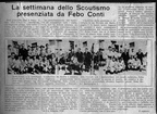 1964 articolo sulla settimana dello scout con febo conti