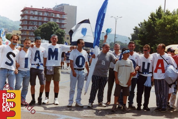 2000 giugno   gruppo di tifosi per la partita Napoli Genoa