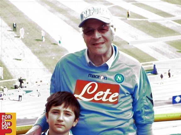 Antonio Ugliano con nipote Matteo D'Amore stadio S.Paolo