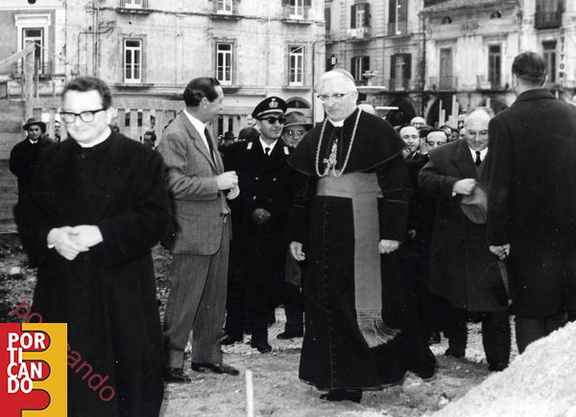 1967 circa inaugurazione del palazzo vescovile Vittorio Casillo Vescovo Alfredo Vozzi  etc