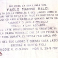 1940 circa targa  a Paolo Marino Baldi