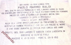 1940 circa targa  a Paolo Marino Baldi