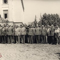 1951 giugno il sindaco con la giunta all'arrivo degli allievi della Numziatella in campeggio a Cava