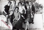 1957 Prospero De Filippis - al circolo sociale con Maria Ioele Margherita Accarino Elena Benincasa Ferruccio Paolillo Maria Canfora