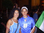 Teresa Senatore e Simone Ardito durante la Festa in Piazza per la vittoria dell'Italia