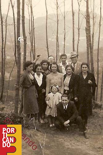 1940 Badia di Cava mio padre con i coniugi Di Marino e la famiglia Levratto