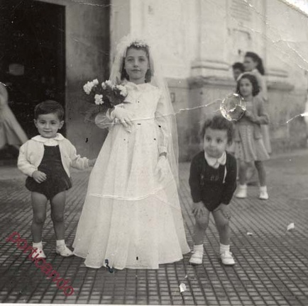 1950 prima comunione di mia sorella Lucia  con Vittorio Coronato mio cugino
