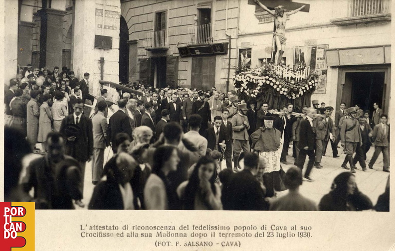1930 Processione dopo il terremoto