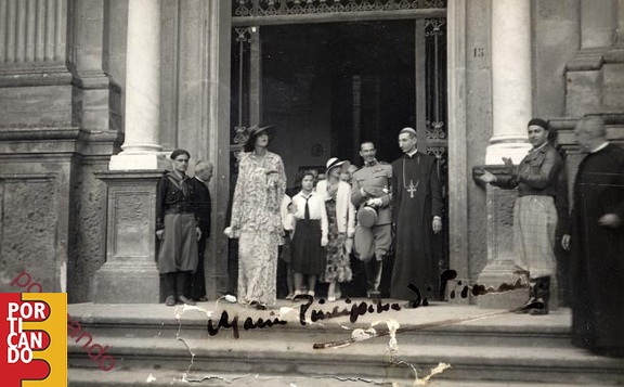 1935 circa regina in visita alla badia
