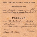 1927 pagella scolastica (elementari) di Emilio De Leo