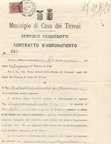 1929 contratto per la fornitura dell'acqua