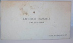 1935 circa biglietto da visita di Raffaele Falcone calzolaio nel periodo di lavoro a Roma