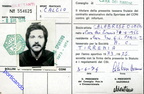 1974 cartellino Calabrese Domenico AC tirrenia