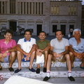 1996 Gruppo ciclisti con Alessandro Trezza  davanti alla Chiesa di P.Pio