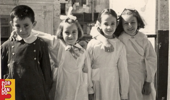 1958 circa Rosanna e Paola Scarpato con Dino e Rosangela Avagliano