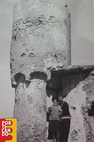 1963 circa Raffaella Palmieri e Andrea Falcone sulla serra