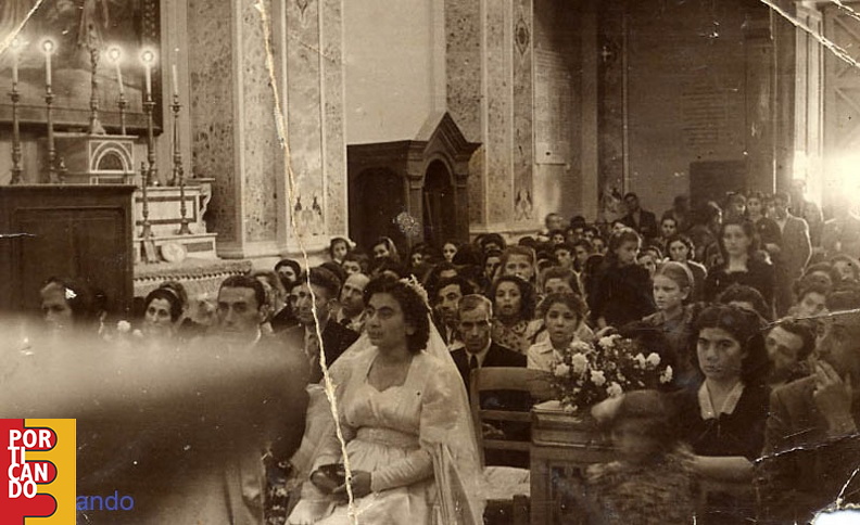 1947 matrimonio di Giuseppina Manzi nella chiesa di santa maria del rovo