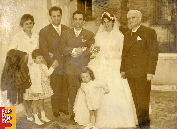 1962 circa matrimonio di Guido Bisogno ( pasticcerie al Bar Liberti ) e Gemma Italuccio  Maiorino Maria Felice e Adolfo Liberti