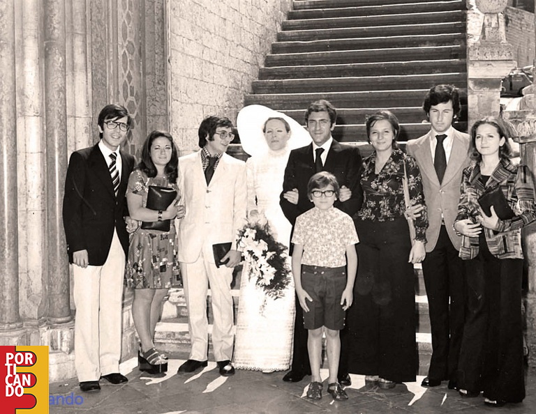 1973 Linda Langiano e Matteo Russo con i fratelli di Matteo
