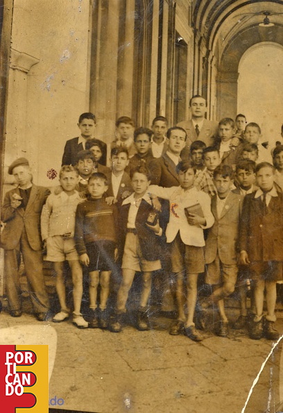 1935 circa compagni di scuola di Elvino Lambiase Gita a  Pompei