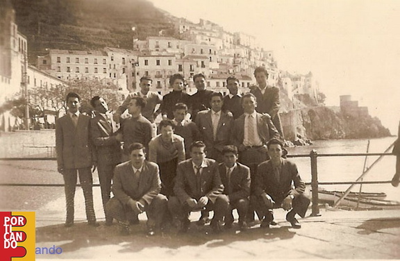 1950 gita in costiera Amalfi  Rumolo Nicola e  Bice Sparano R. Catone A. Papa E. Rosati Leopoldo carmine