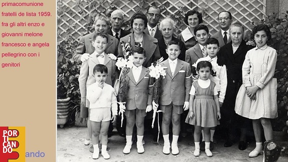 1959 prima Comunione De Lista Melone Pellegrino