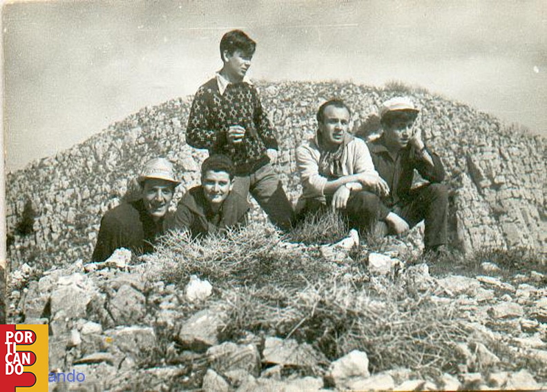 1963 Piero Barone con amici a monte Finestra