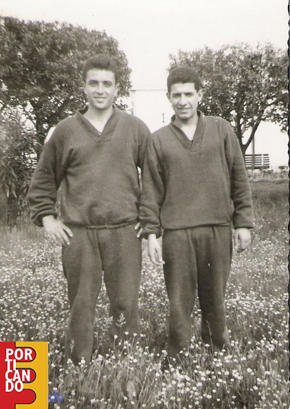 1960 Guglielmo Lamberti (oggi a Fermo ) con un collega press il centro sportivo carabinieri