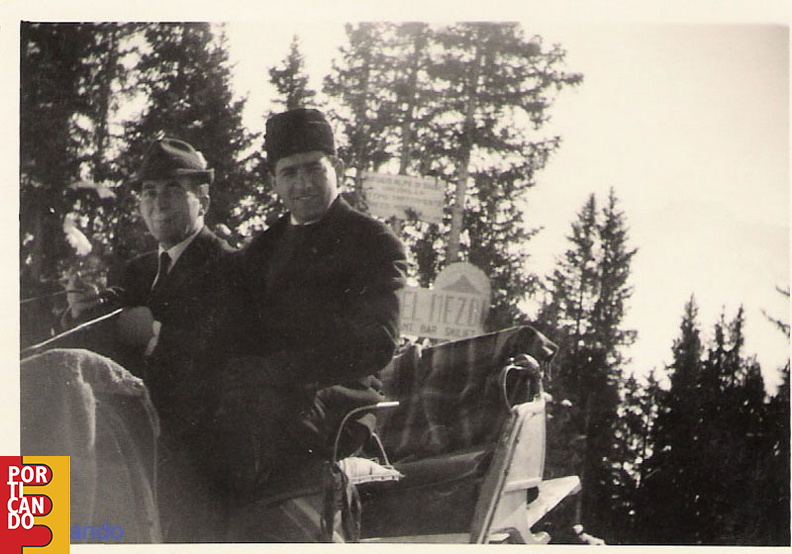 1962 Guglielmo Lamberti ( oggi a Fermo ) ad ortisei con il colbacco