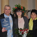 2013 Annachiara Cannavacciuolo alla laurea con il padre Benedetto e la madre Annarita