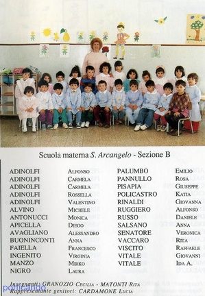 1992 1993 scuola materna sant'arcangelo sezione B maestre Cecilia Granozio Rita Bisogno nomi