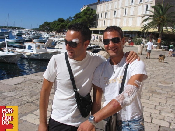 2005 Eugenio Grimaldi e Francesco Senatore sull'isola di Hvar (Croazia)