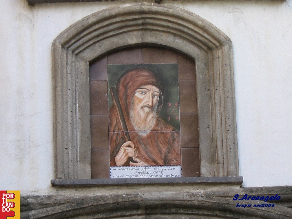 2007 SantArcangelo  -particolare della edicola relativa al'anniversario della visita di San Francesco Di Paola (brupis )