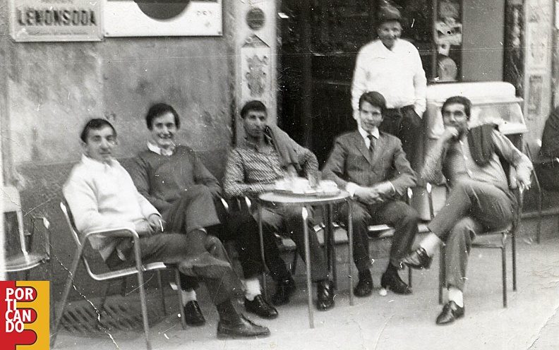 1965 circa Bar Roma Antonio D&#039;Apuzzo Felice Tagliaferri Aldo Pietrobono Mario Panza Felice Salsano