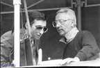 1984 Giro d'Italia arrivo di tappa a Cava con Adriano De Zan con Raffaele Senatore
